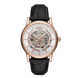 EMPORIO ARMANI Mens Two Tone Dial Leather Analogue Watch - AR60007