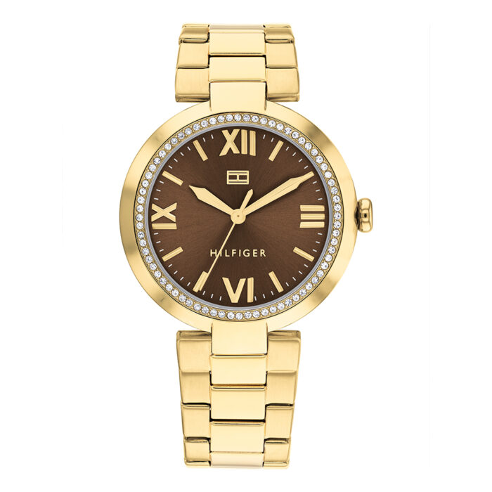 Tommy Hilfiger Quartz Analog Brown dial Stainless Steel Strap Watch for Women