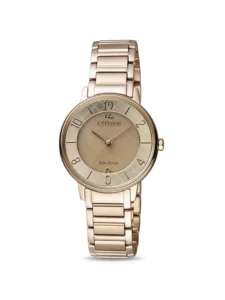 Citizen Round Analog White Dial Ladies Watch EM0523-86P