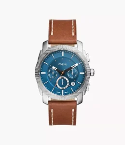 FOSSIL Machine Men Chronograph Watch with Leather Strap - FS6059I