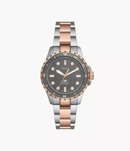 Fossil Blue Dive Three-Hand Two-Tone Stainless Steel Watch ES5348