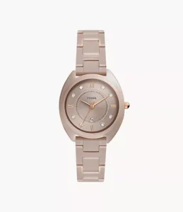 Fossil Gabby Quartz Crystal Brown Dial Ladies Watch CE1110