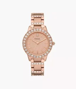 Fossil Jesse Rose-Tone Stainless Steel Watch ES3020