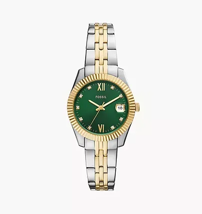 Fossil Scarlette Three-Hand Date Two-Tone Stainless Steel Watch - ES5388