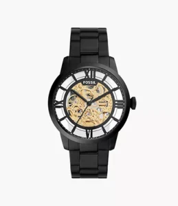 Fossil Townsman Automatic Black Stainless Steel Watch ME3197