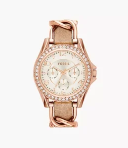Fossil Women's Riley Leather Watch ES3466