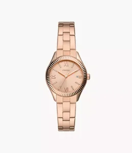 Rye Three-Hand Date Rose Gold-Tone Stainless Steel Watch BQ3639