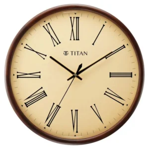 Titan Classic Wooden Wall Clock in Roman Numerals with Silent Sweep - 41.5 cm x 41.5 cm (Large) W0065WA02