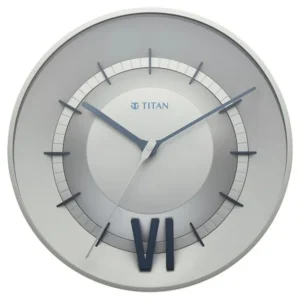 Titan Contemporary Wall Clock with Silver Dial Silent Sweep Technology - 32 cm x 32 cm (Medium) W0087PA03