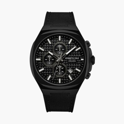 Kenneth Cole Chronograph Brown Dial Silicone Strap Watch for Men – KCWGO0059603MN