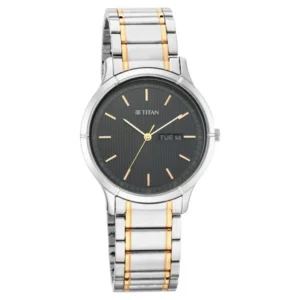 Titan Quartz Analog Black Dial Day Date Watch for Men NS1775KM01