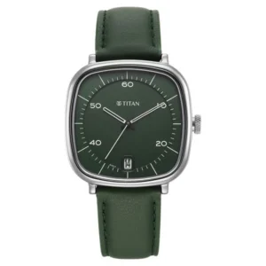 Titan Neo Curve Men’s Watch 1885SL04 with Green Dial and Stainless Steel Strap
