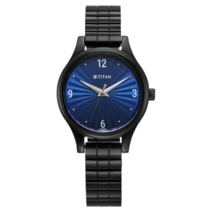 Titan Karishma NT2679NM02 Women’s Watch with Blue Dial and Black Strap
