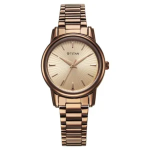 Titan Karishma NT2760QM01 Women’s Watch with Beige Dial and Brown Strap