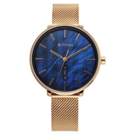 Titan Neo Rose Gold Women’s Watch with Mother of Pearl Dial – 2763WM01