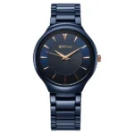 Titan Regalia Ceramics Blue Dial Quartz Analog Ceramic Strap Watch for Men 90014KC04