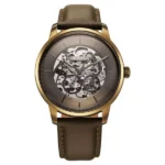 Titan Automatic Watch with Brown Dial and Brown Leather Strap – 90110QL03