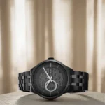 Titan Mechanical Black Dial Black Stainless Steel Watch for Men NT90140QM02