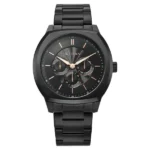 Titan 90213NM01 Regalia Arc Black Dial Black Stainless Steel Strap Watch for Men