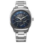 Titan 90213SM01 Regalia Arc Blue Dial Stainless Steel Strap Watch for Men