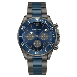 Kenneth Cole Quartz Chronograph Blue Dial Stainless Steel Strap Watch for Men – NTKCWGI0027104MN