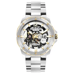 Kenneth Cole Automatic White Dial Stainless Steel Strap Watch for Men – NEKCWGL2104202MN