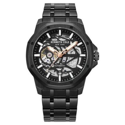 Kenneth Cole Automatic Black Dial Stainless Steel Strap Watch for Men – KCWGL2232904MN