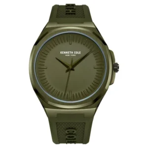 Kenneth Cole Quartz Analog Green Dial Silicone Strap Watch for Men – NTKCWGM0020803MN