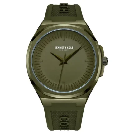 Kenneth Cole Quartz Analog Green Dial Silicone Strap Watch for Men – NTKCWGM0020803MN