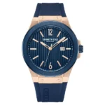 Kenneth Cole Quartz Analog with Date Blue Dial Silicone Strap Watch for Men – NTKCWGN0034403MN