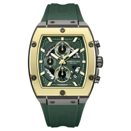 Kenneth Cole Quartz Multifunction Green Dial Green Silicone Strap Watch for Men – KCWGO0067601MN