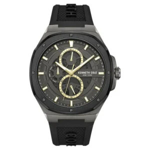 Kenneth Cole Multifunction Grey Dial Silicone Strap Watch for Men – NTKCWGQ0047202MN