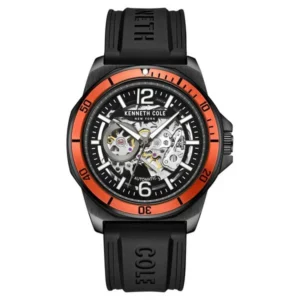 Kenneth Cole Black Dial Skeleton Automatic Watch for Men – KCWGR0013503MN