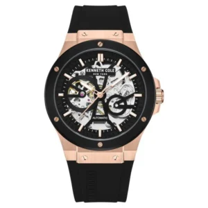 Kenneth Cole Automatic Black Dial Stainless Steel Strap Watch for Men – KCWGR0033503MN