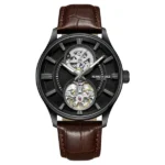 Kenneth Cole Automatic Black Dial Tan Leather Strap Watch for Men – NTKCWGX0049801MN