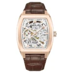 Kenneth Cole Automatic White Dial Leather Strap Watch for Men – NTKCWGX0063802MN