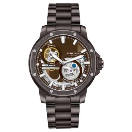 Kenneth Cole Automatic Brown Dial Stainless Steel Strap Watch for Men – NTKCWGY0033704MN