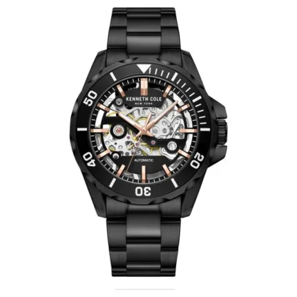 Kenneth Cole Automatic Black Dial with Black Stainless Steel Strap Watch for Men – NTKCWGY0046002MN