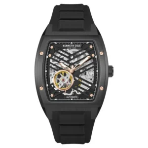 Kenneth Cole Automatic Black Dial with Black Silicone Strap Watch for Men – NTKCWGZ0046103MN