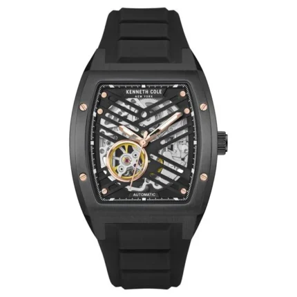 Kenneth Cole Automatic Black Dial with Black Silicone Strap Watch for Men – NTKCWGZ0046103MN