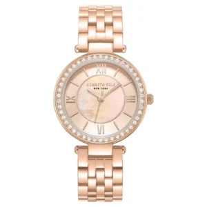 Kenneth Cole Quartz Analog Pink Dial Stainless Steel Strap Watch for Women – NTKCWLG0062204LD