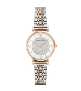 Emporio Armani Quartz Analog Mother of Pearl Dial Stainless Steel Strap Watch for Women – AR1926I