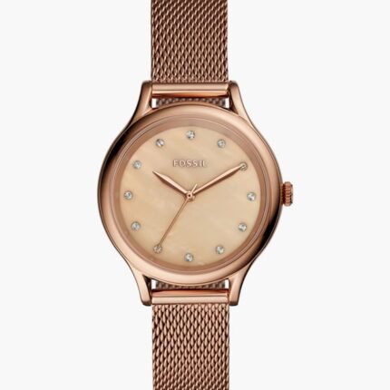 Fossil Laney BQ3392I Analog Watch for Women with Mesh Strap