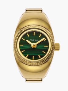 Fossil Women’s Stainless Steel Analog Ring Watch ES5308