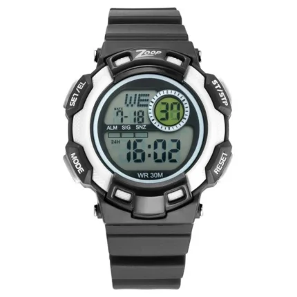 Zoop Digital Watch with Digital Dial and Black Strap for Boys Kids NT16009PP01