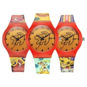 Zoop Disney Lion King Interchangeable Watch Set for Girls with Yellow Dial & Multicoloured Strap – 16018PP04