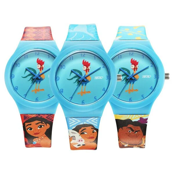 16018PP06 1 Zoop Disney Moana Interchangeable Watch Set for Girls with Blue Dial & Multicoloured Strap – 16018PP06