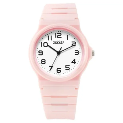 Zoop Analog Watch with White Dial and Pink Strap for Girls Kids NT16032PP01W