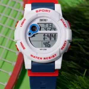 Zoop Digital Watch with White Case, Digital Dial and Blue Strap for Boys Kids 16050PP01W