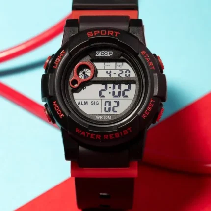 Zoop Digital Watch with Black Case, Digital Dial and Black Strap for Boys Kids 16050PP02W